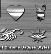 Various Chrome Badge Emblems